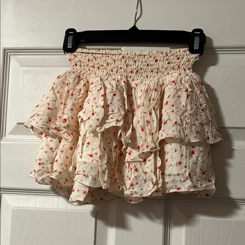 Forever 21 Pink and Orange Bubble Mini Skirt
